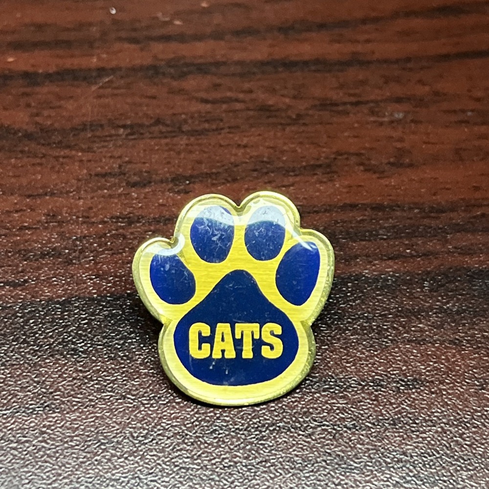 Cats Paw Print Mascot Team School‎ Lapel Hat Pin